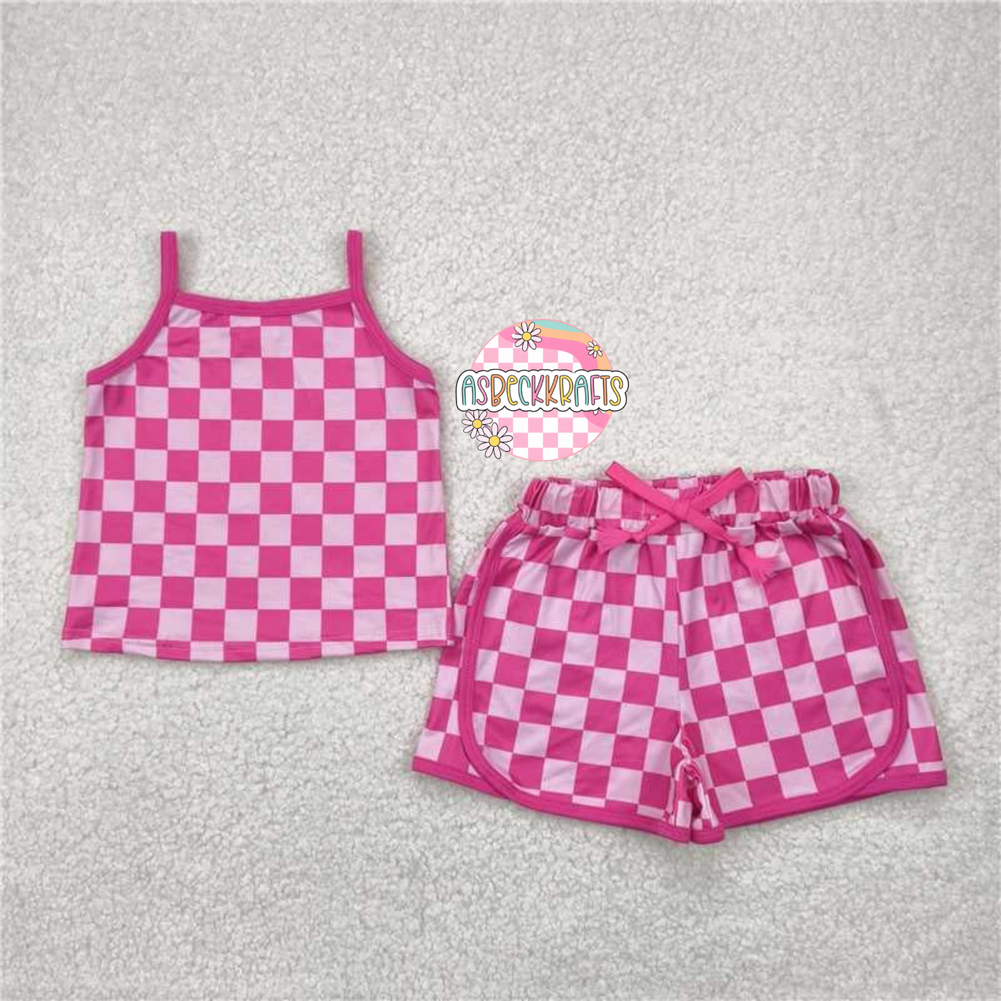 Pink checkered set
