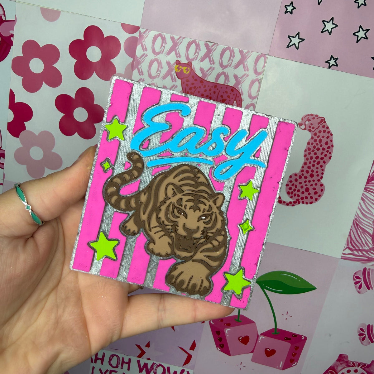 Easy tiger Pink+Green