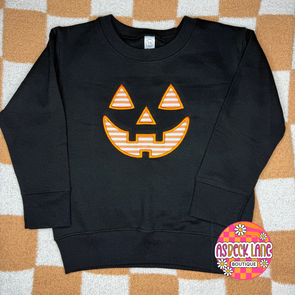3T Jack-O-Lantern Applique sweater