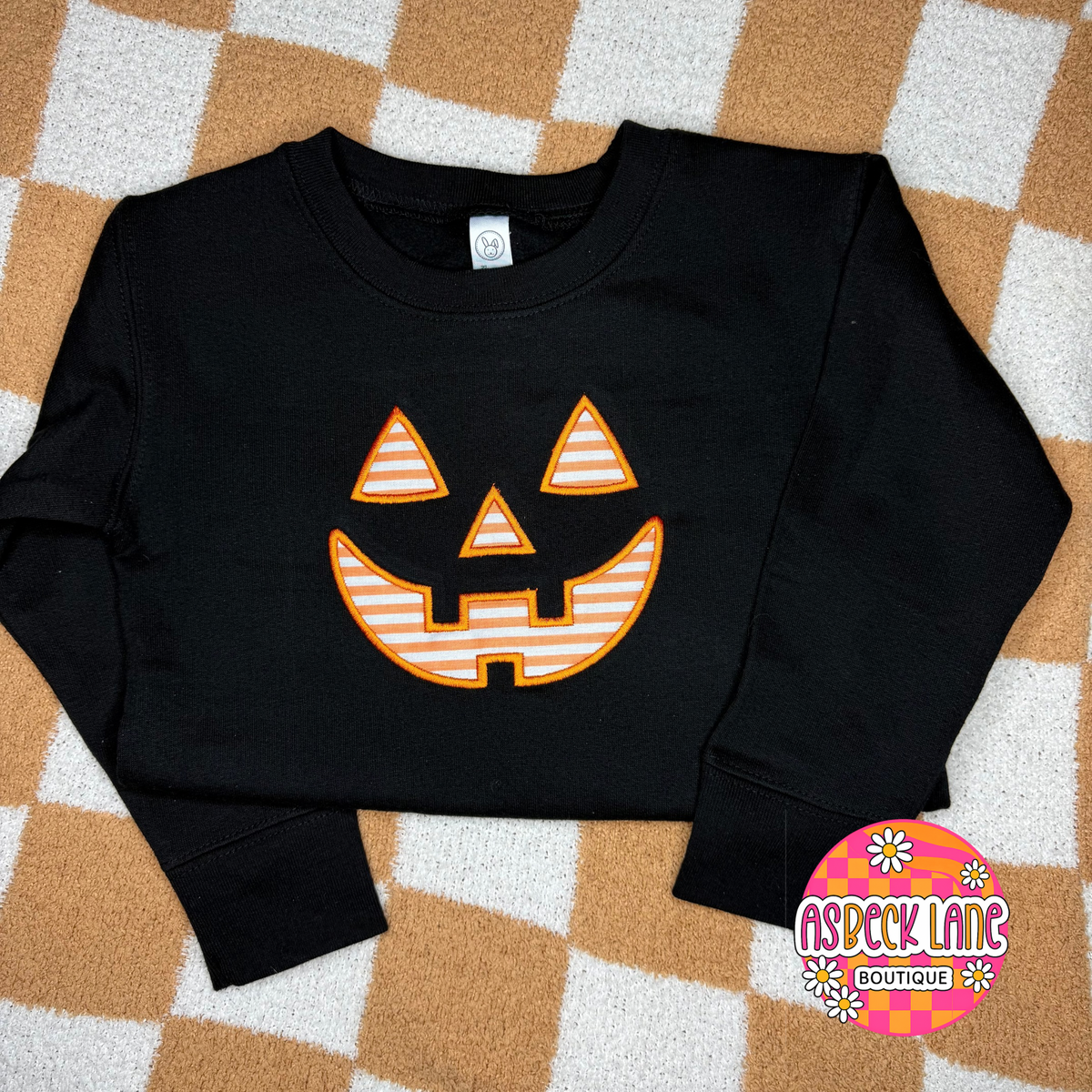 3T Jack-O-Lantern Applique sweater