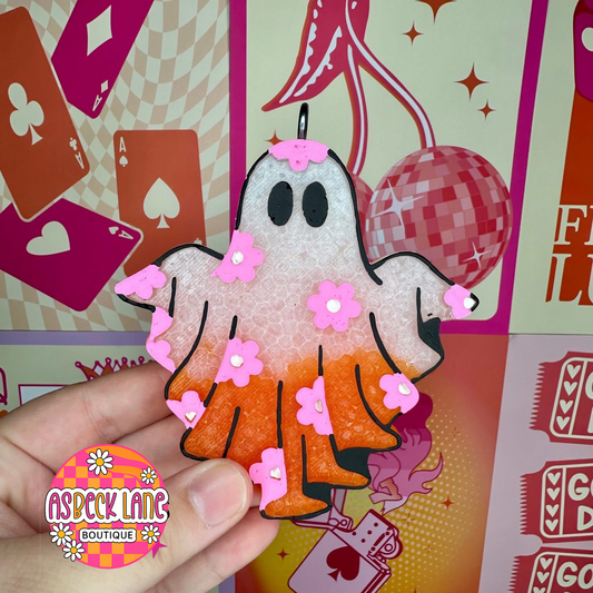 Orange floral ghost