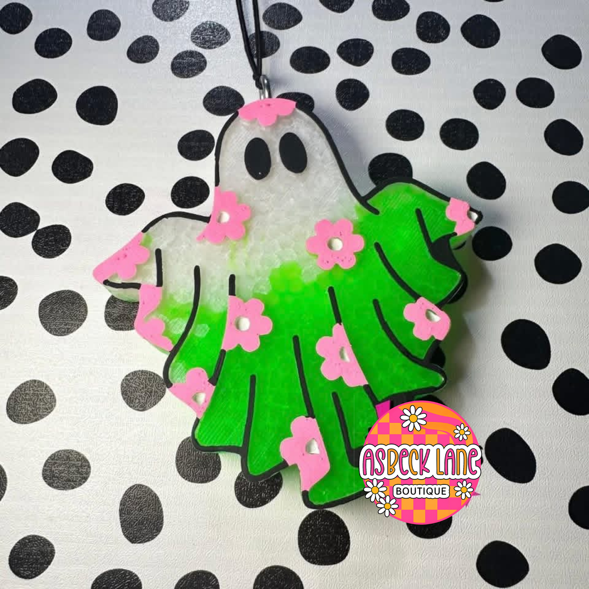 Green floral ghost