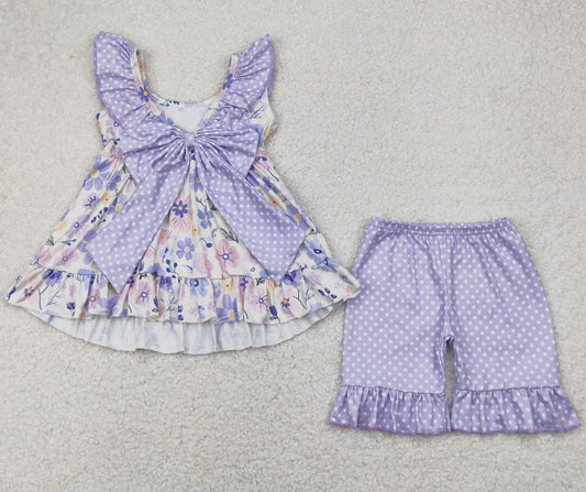 Purple polka dot set