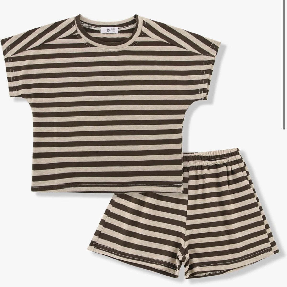 Mocha stripe set